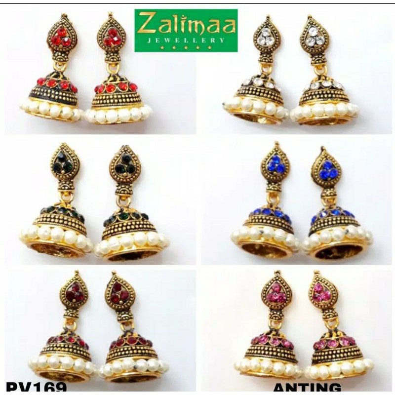 anting jhumka/anting india/aksesoris india