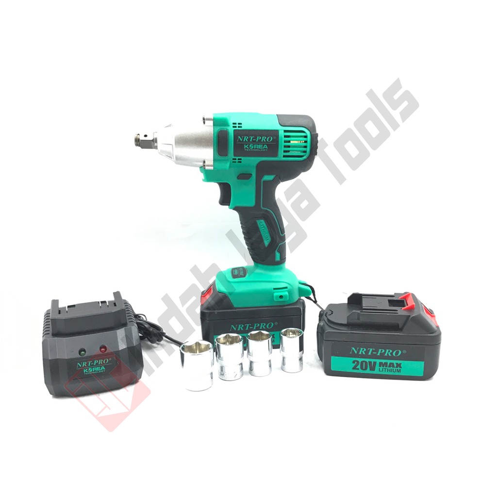 NRT-PRO TX-30DC Cordless Impact Wrench Baterai Charger Mesin Buka Baut