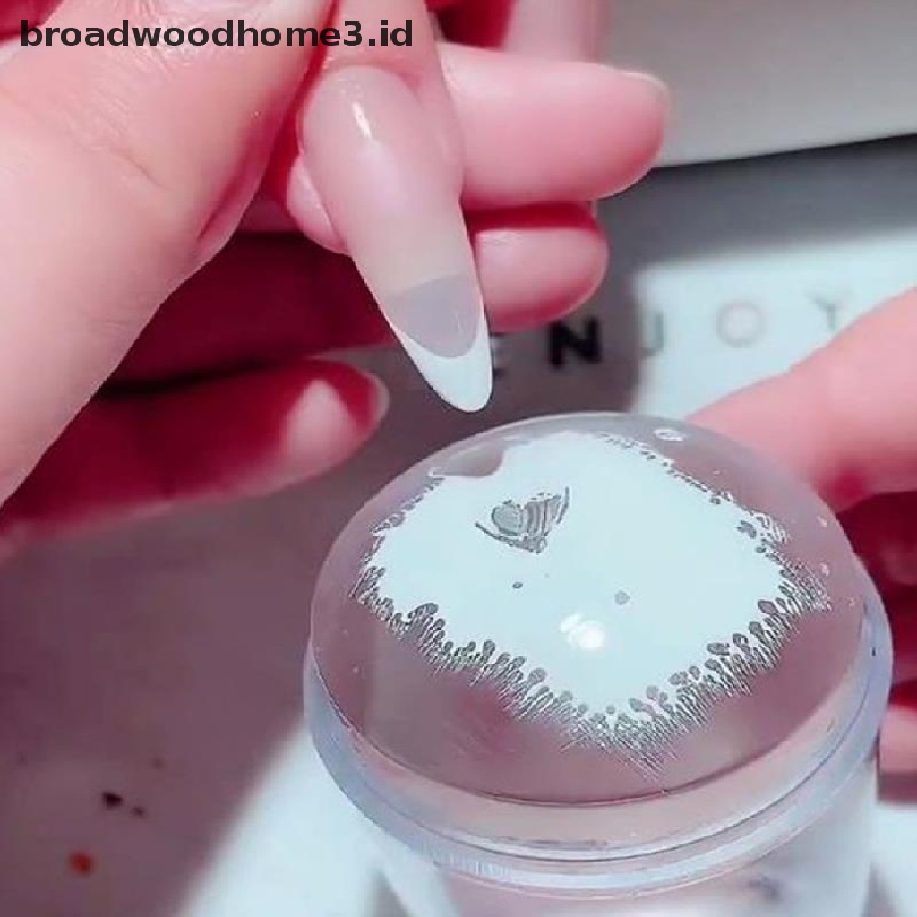 Set Stamper Scraper Bahan Silikon Jelly Bentuk Bunga Geometris Untuk Nail Art