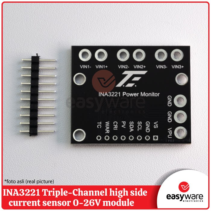 INA3221 Triple-Channel high side current sensor 0-26V module