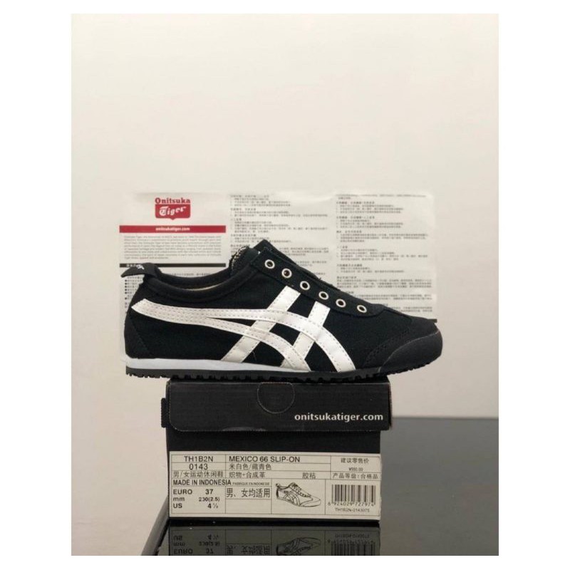 Sepatu Onitsuka Tiger Slip On Black White