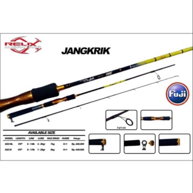 Joran pancing relix jangkrik 165cm & 180cm 14lb