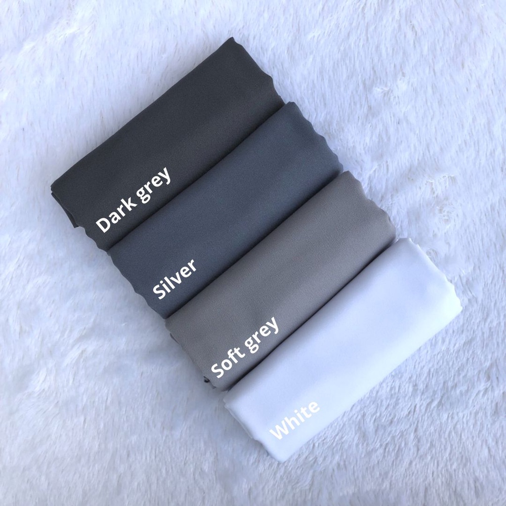 PART 3 : PASMINA DIAMON 175x75 PASHMINA DIAMOND GEORGETTE-SOFT GREY