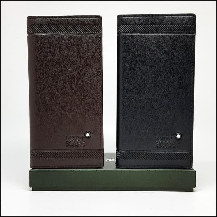 DOMPET PRIA PANJANG MONT BLANC MODEL D - HITAM