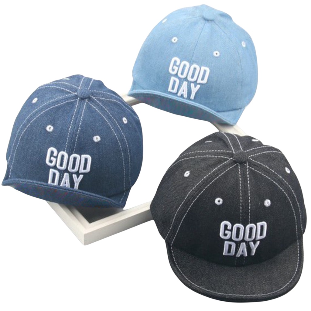 Jocoproduction - Topi Fashion Anak Bayi Baseball Lipat Bordir Good Day Unisex-5