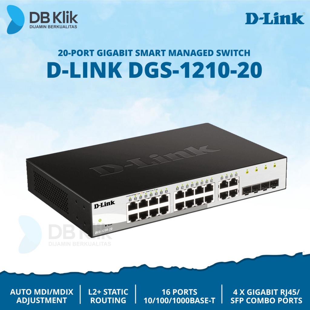 Switch D-Link DGS-1210-20 16Port+4SFP Gigabit Managed-DLink DGS1210 20