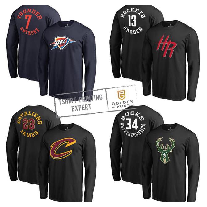 KAOS WANITA  NBA BASKETBALL TSHIRT / BASKETBALL TSHIRT / KAOS NBA LENGAN PANJANG {PRODUK TERBARU}