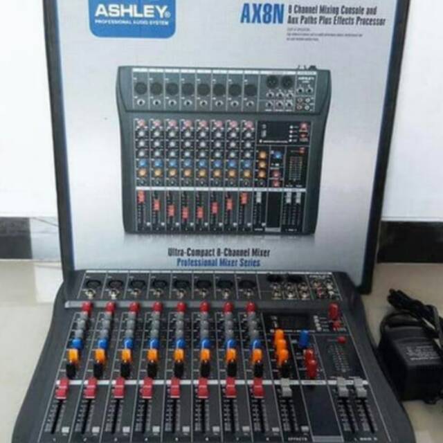 Mixer Ashley AX8N / 8 Channel,USB,MP3,BLUETOOTH.ORIGINAL