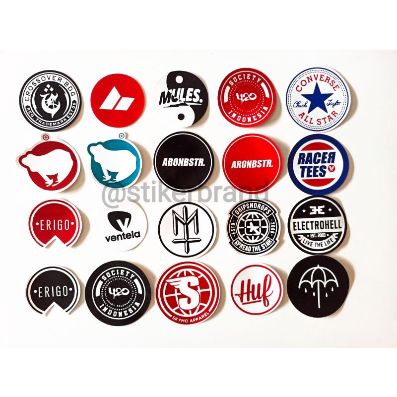 

Stiker distro stiker brand (BISA PILIH) bahan graftac anti air