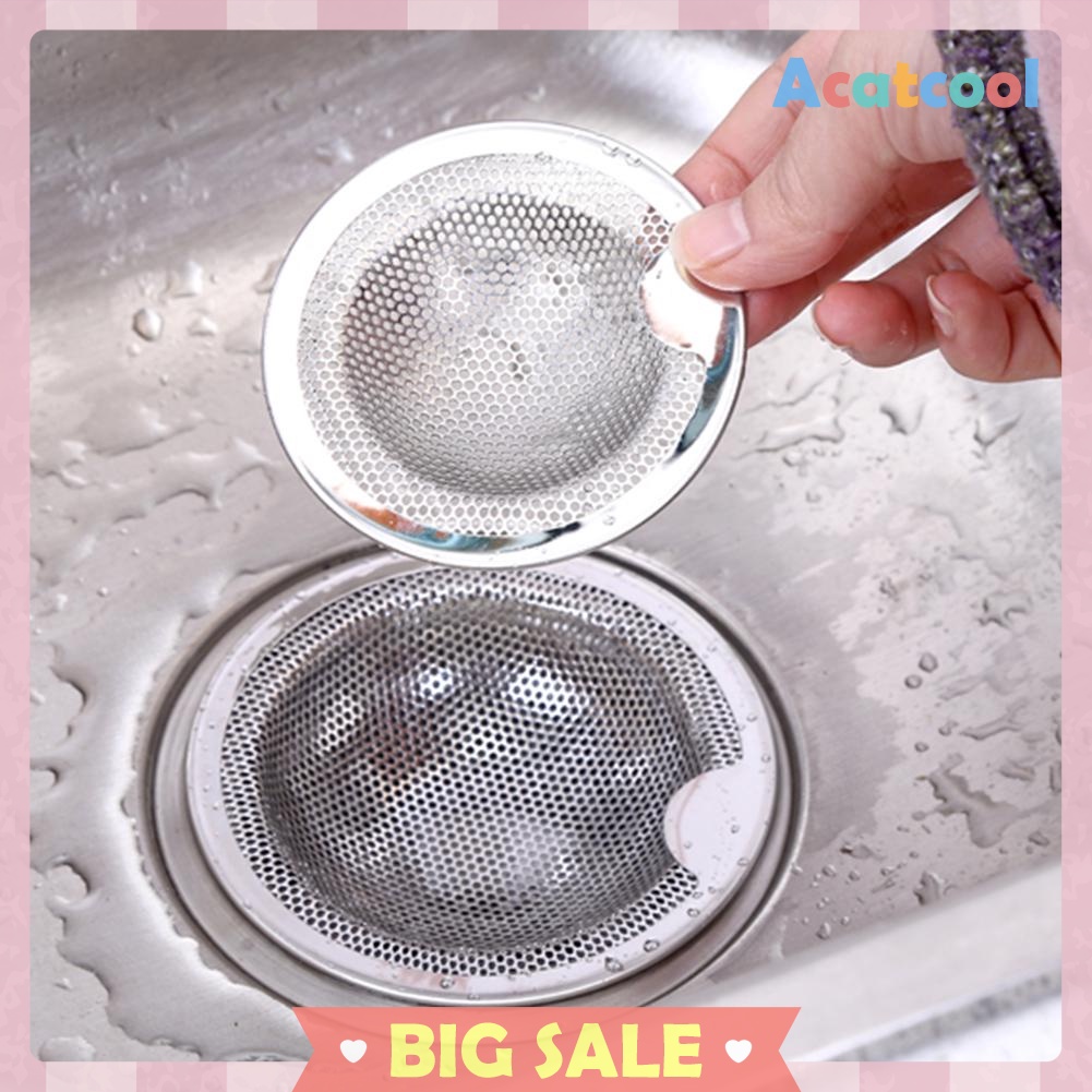 Stainless Steel Bathtub Hair Catcher Waste Stopper Filter Sink Strainer