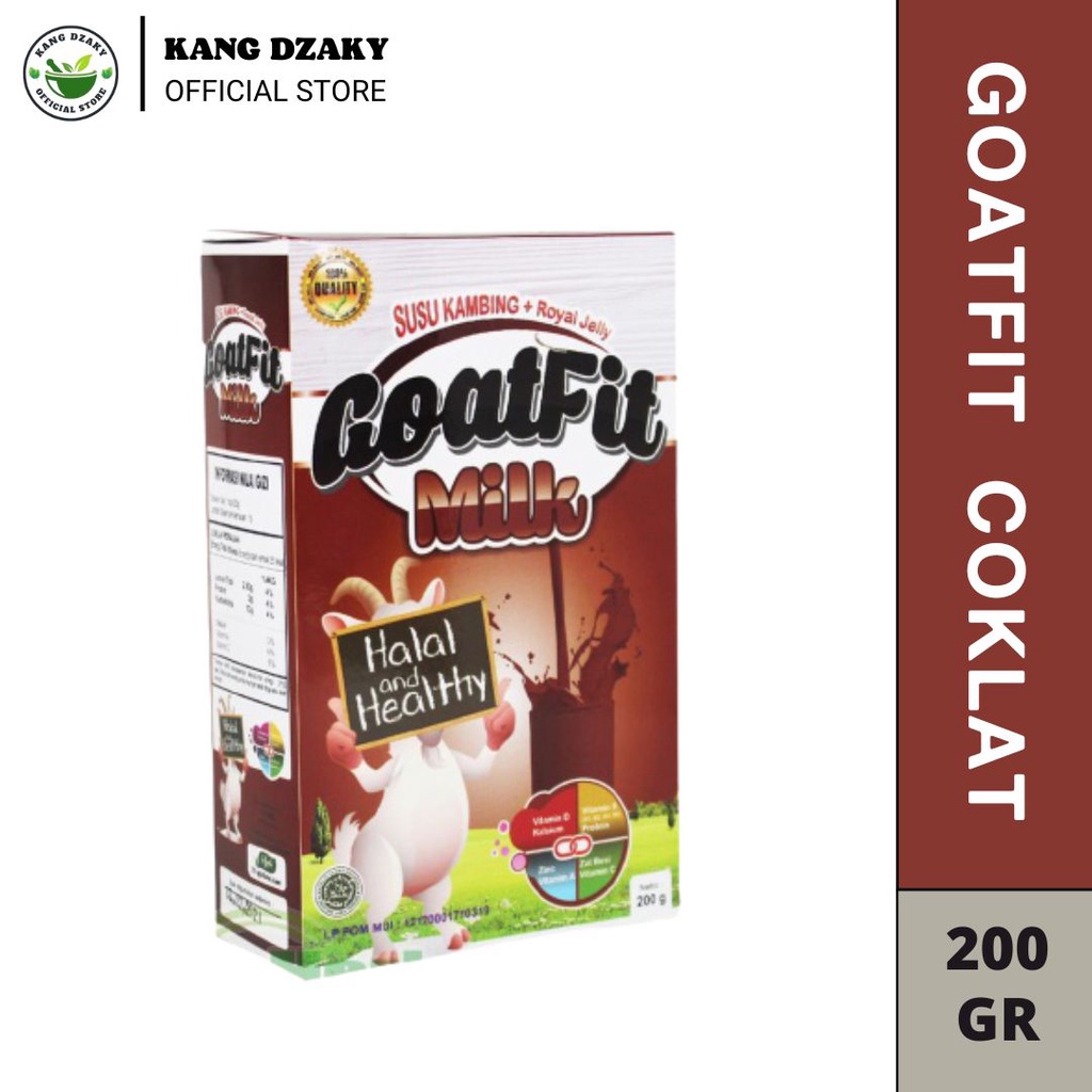 

Goatfit Rasa COKLAT | Susu Kambing + Royal Jelly Goat Milk New 200gr SUSU KAMBING ETAWA+HERBAL RASA COKLAT GULA AREN PENINGGI BADAN AMPUH ORIGINAL SUSU GEMUK BADAN