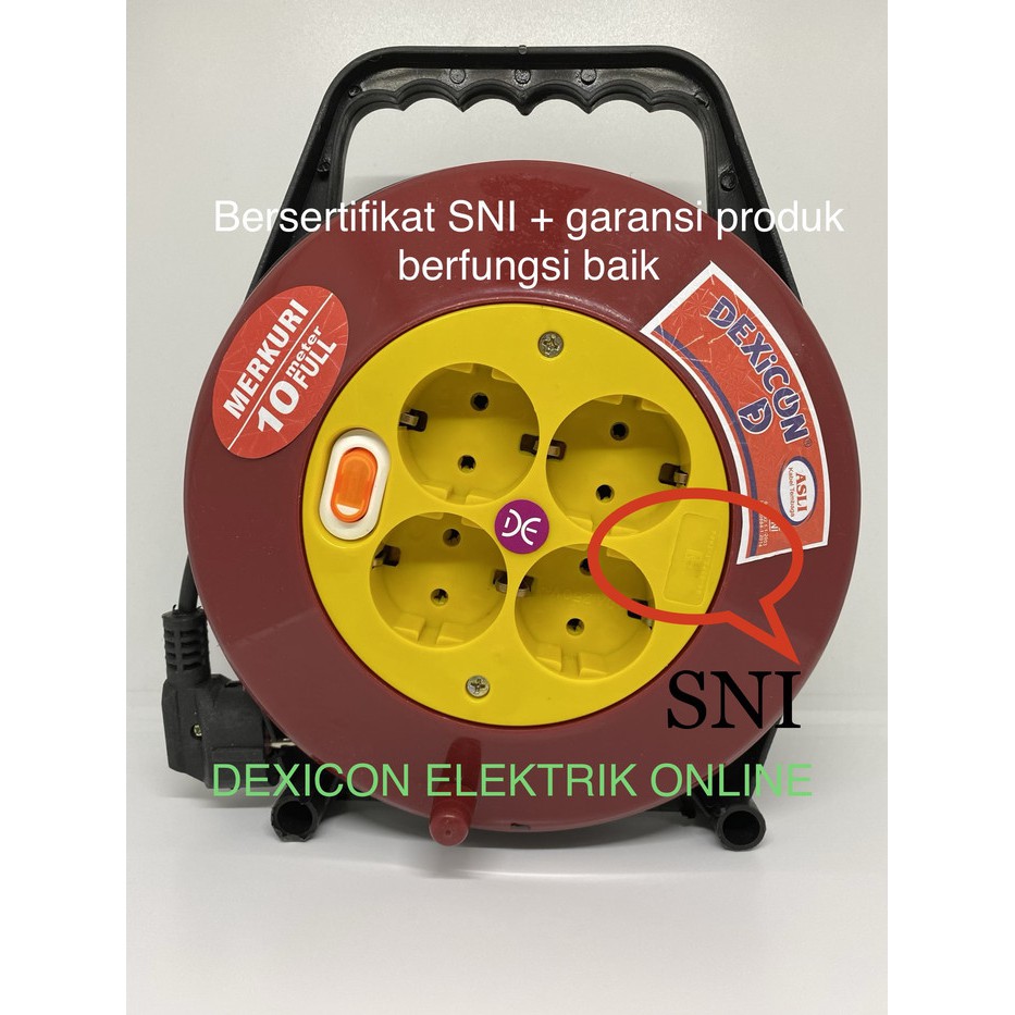 Kabel box roll merkuri 10 meter/kabel gulung/kabel roll/roll kabel SNI