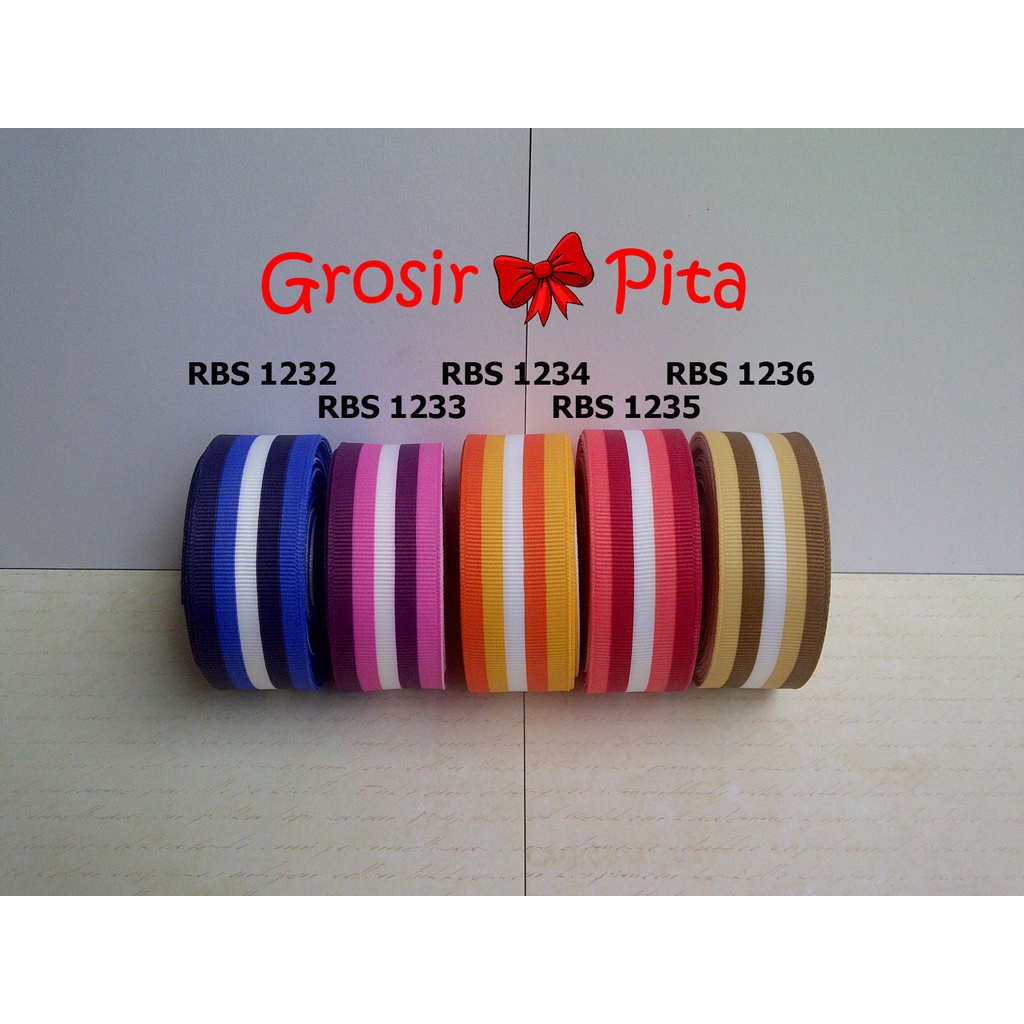 

(25 yard) Pita Grosgrain Motif RBS 1232,1233,1234,1235,1236 | Toko Bahan Craft | Grosir Pita