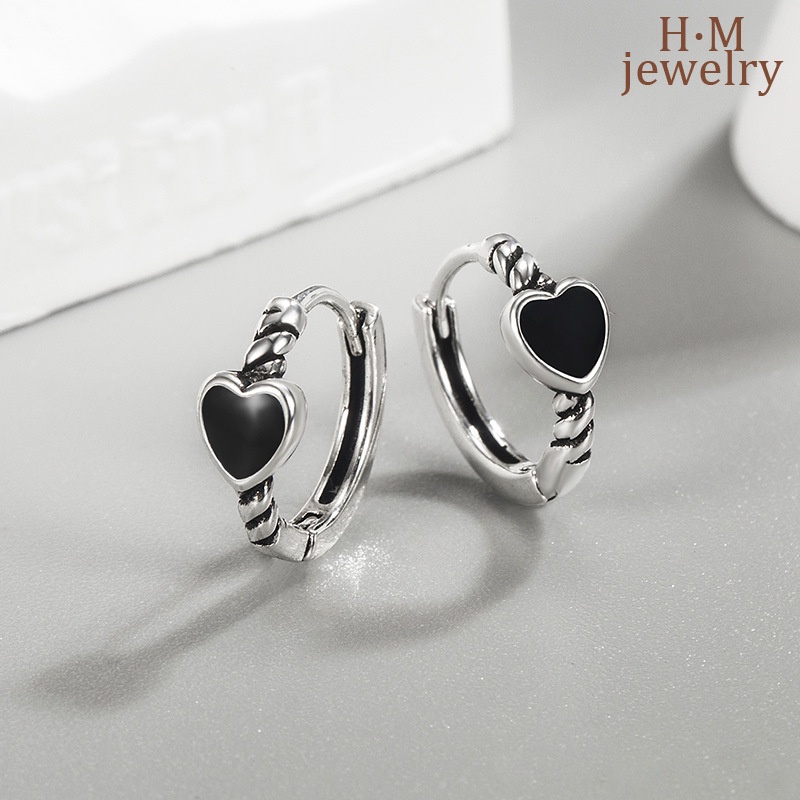 Anting Klip Bentuk Hati Gaya Vintage Elegan 2022