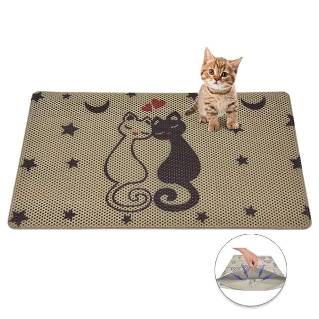 Dual LAYER CAT LITTER MAT Tatakan tempat pasir keset pasir alas kaki