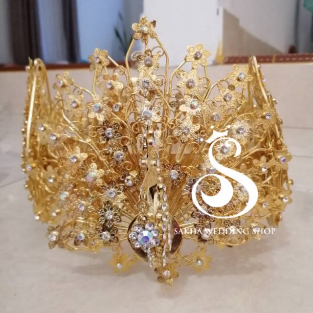 Siger sunda syahrini satu set lengkap 7bj kembang goyang kalung pengantin