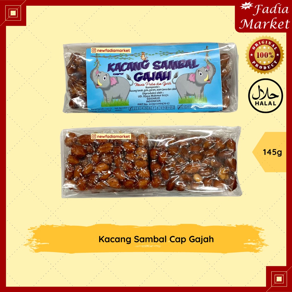 

Kacang Sambal Pedas Cap Gajah 145g