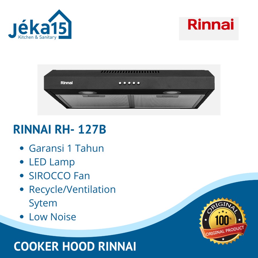 COOKER HOOD II PENYEDOT ASAP II FILTREX II RINNAI RH- 127B 70CM HITAM