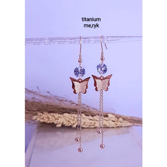 Anting titanium premium,tidak luntur,