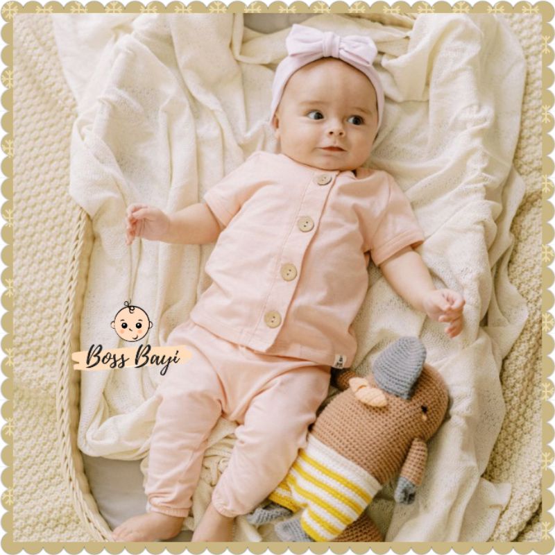 BOHOPANNA - Baby Set Lengan - Setelan Bayi Baju Lengan Pendek Celana Panjang