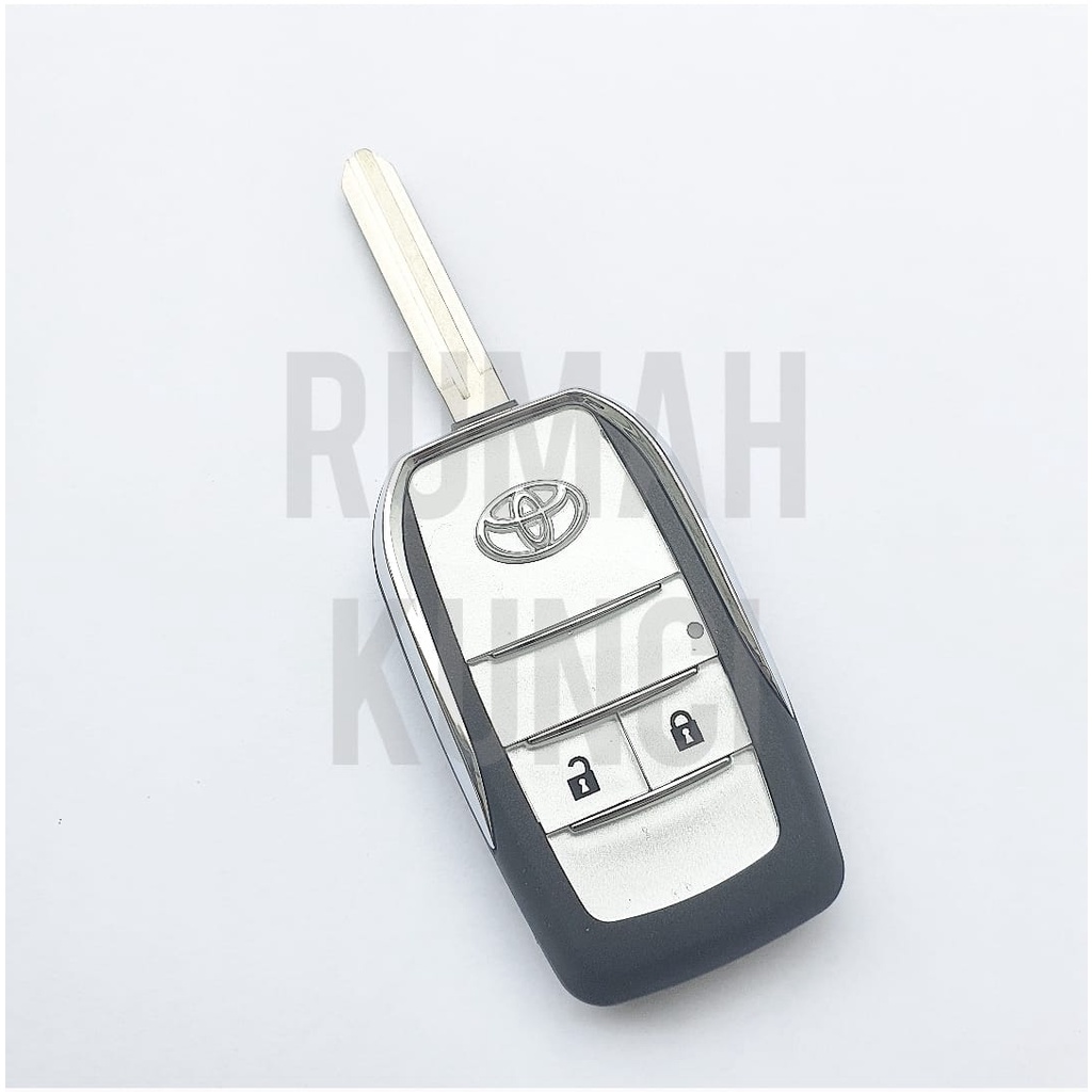 Casing Kunci Lipat Flip Key Toyota Fortuner Yaris Innova Vios 2 Tombol