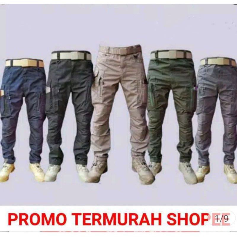 Celana tactical w Tac panjang pria premium