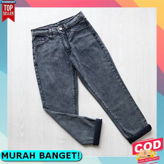 Celana Jins Wanita Casual Kekinian Cewek Korea Jeans Terbaru Boyf Jc888 Boyfriend Ripped - Bf Riped 
