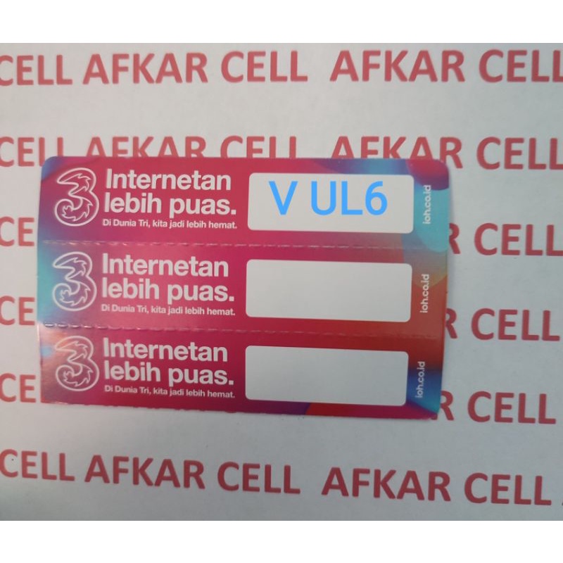 VOUCHER TRI UL6 / 6GB UNLIMITED JATENG