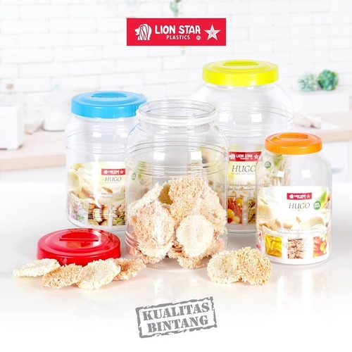 Toples kerupuk lion star 6L PP-33 Hugo Round Jar 103 (6 Litre) kedap udara