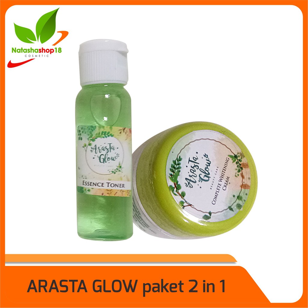 1 Paket Arasta Glow Cream BPOM & Toner isi 30ml | Shopee ...