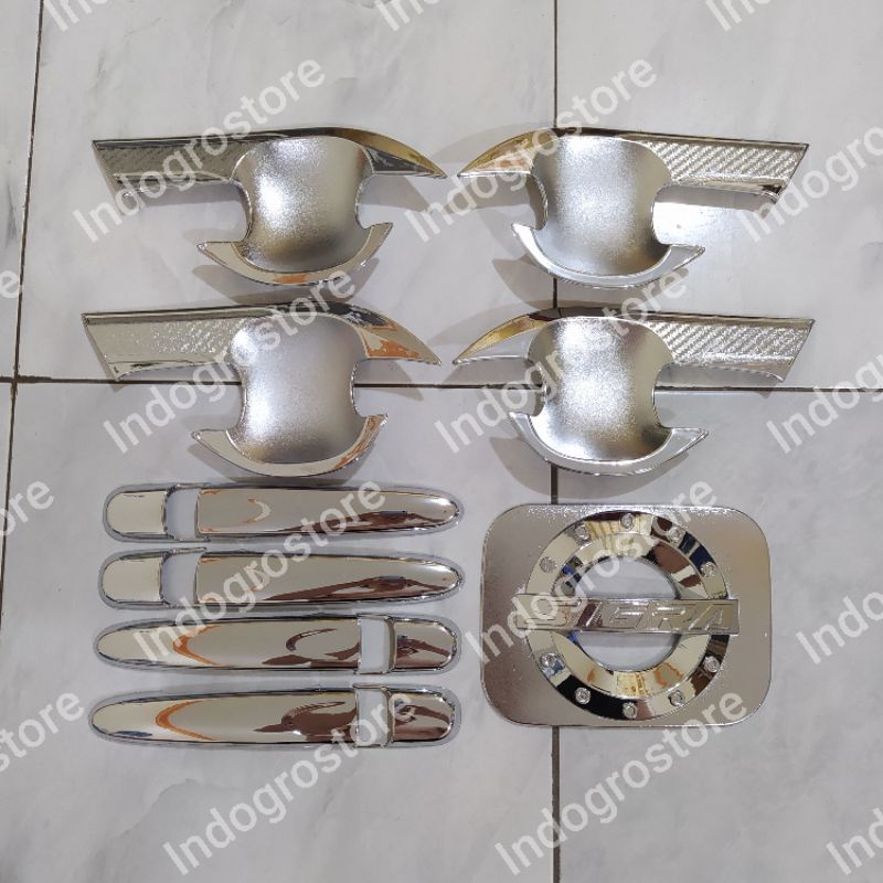 PAKET HANDLE COVER TANK &amp; OUTER CHROME MOBIL SIGRA 2016-2021 ELEGANT