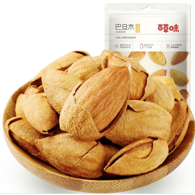 百草味 巴坦木坚果 Kacang Almond Bai Cao Wei 100g