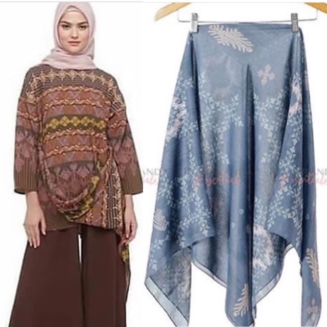 Bundo scraf preloved + bayan top purple pl
