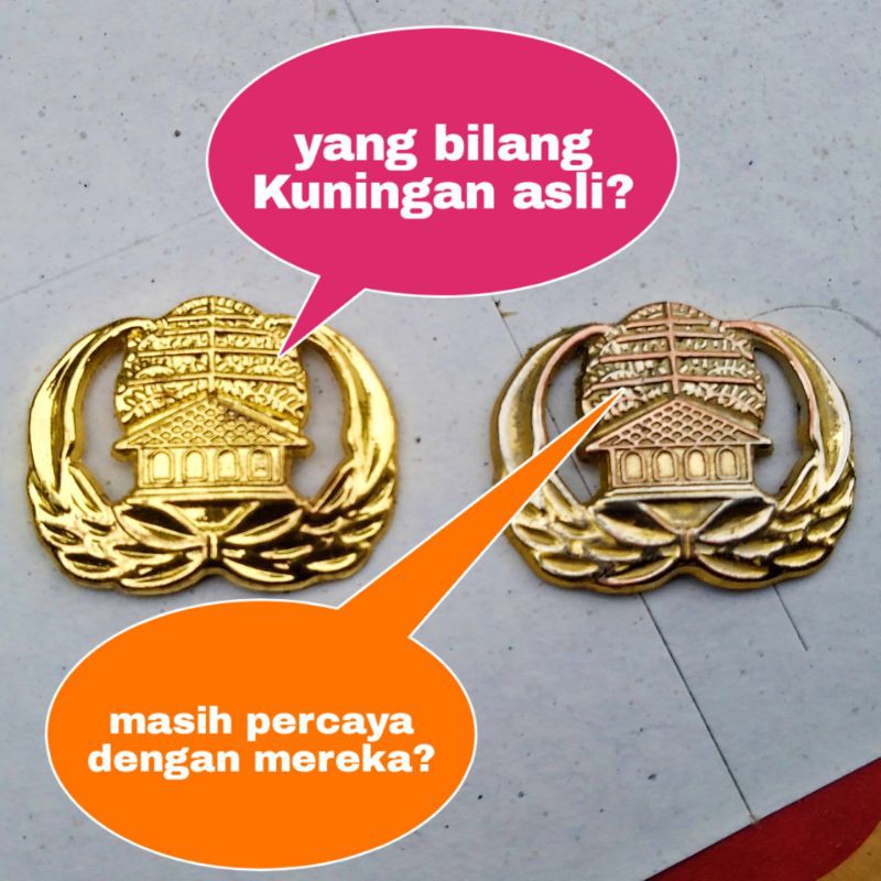 Pin Korpri - Peniti - Kuningan Asli - Anti Luntur Selamanya