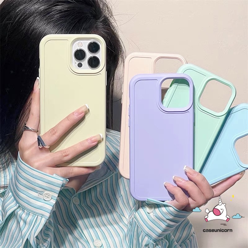 Casing Soft Case Matte Warna Macaron Untuk iPhone 11 7plus XR 8plus 14 13 11 12 Pro MAX X XS MAX 7 8 Plus