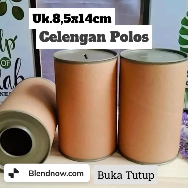 Celengan Polos/Celengan buka tutup/Celengan kaleng_celengan komposit uk 8,5x14cm