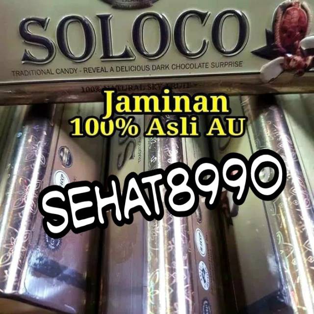

Terbukti Mujarab Permen coklat Soloco asli isi 12 pcs