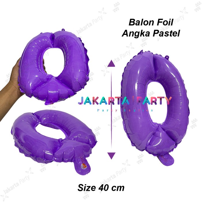 Balon Angka Pastel 40 cm / Balon foil angka / Balon angka