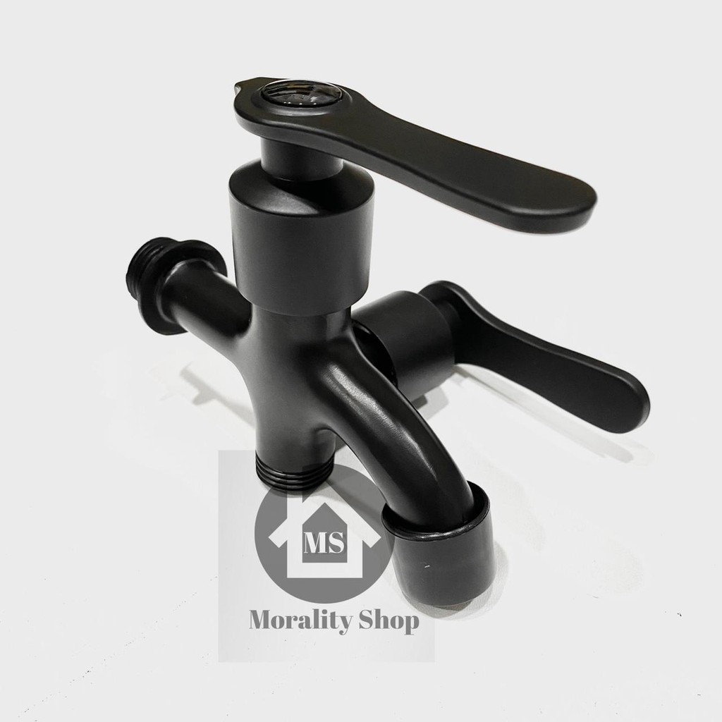 Kran Cabang Shower FB hitam minimalis MURAH - Keran air cabang double shower mandi toilet Black