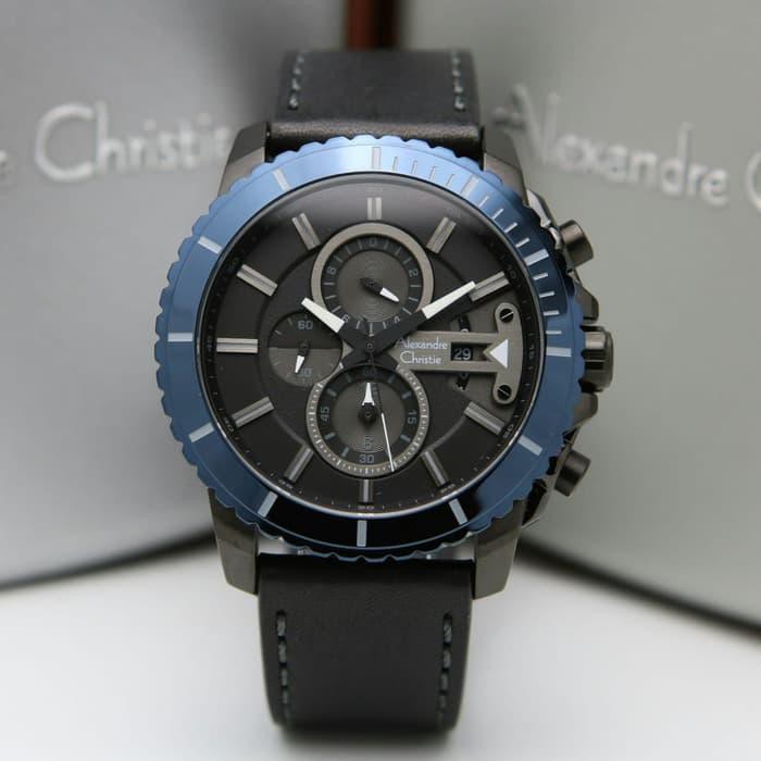 Alexandre Christie AC6527 Black Blue Original Jam Alexandre Christie Pria AC 6527