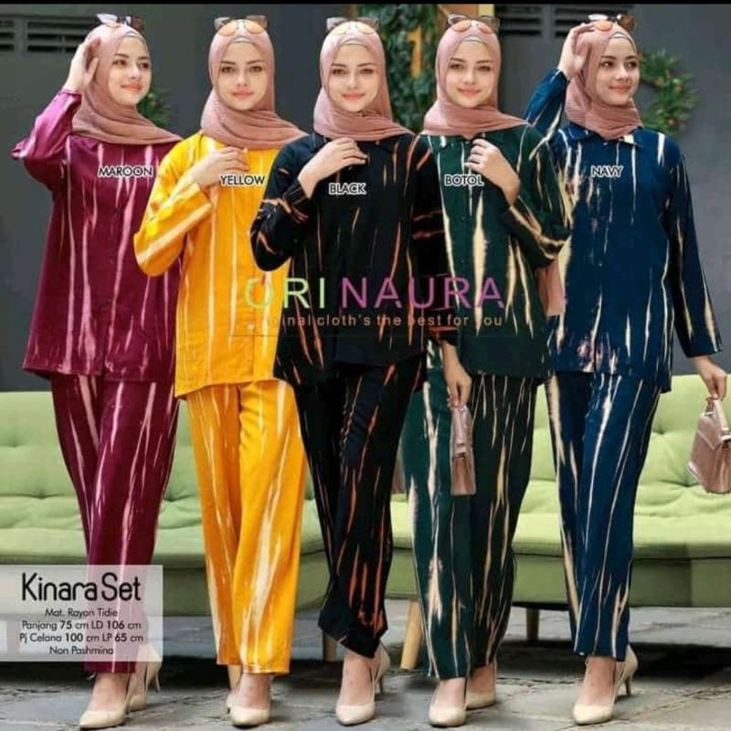 [BISA COD] Setelan tie dye Lengan Panjang Harga Grosir One Set Rayon