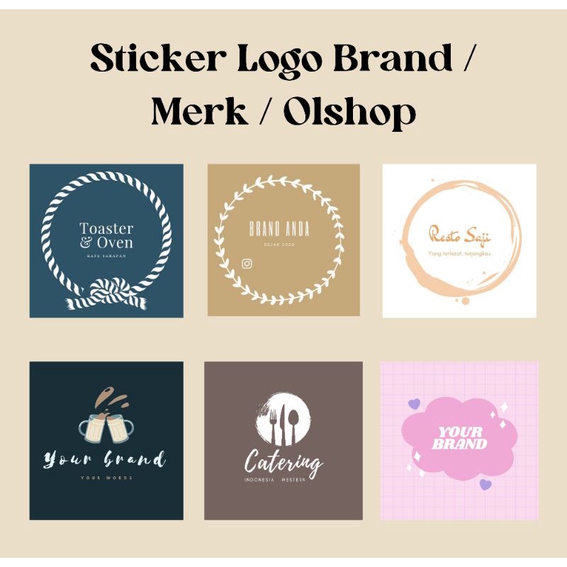 

STICKER LOGO BRAND KOTAK/ STICKER LOGO OLSHOP/ STIKER LOGO MERK