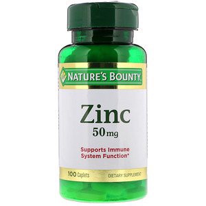 NATURE'S BOUNTY ZINC 50mg 100 Caplets