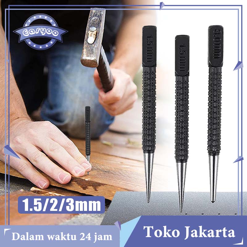 

Alat Penanda Titik Bor 3pcs Automatic Drip Center Punch Metal Drill Pointer