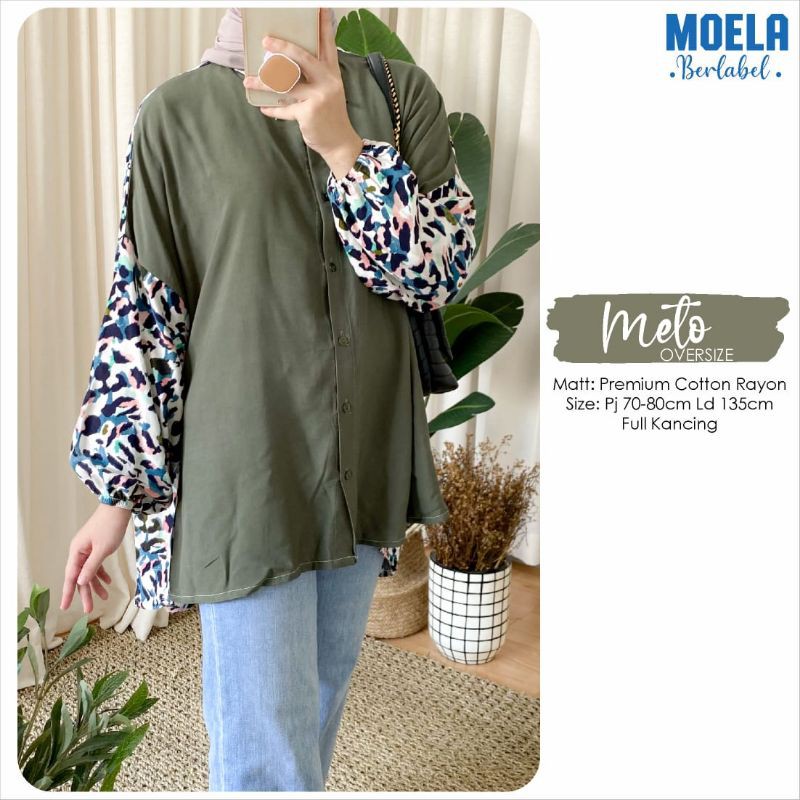 BLOUSE LENGAN BALON RAYON  PREMIUM ORIGINAL BY MOELA