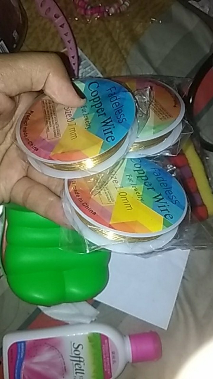 Kawat Tembaga Warna Emas Ukuran 0.3-1.0mm Untuk Membuat Perhiasan Diy