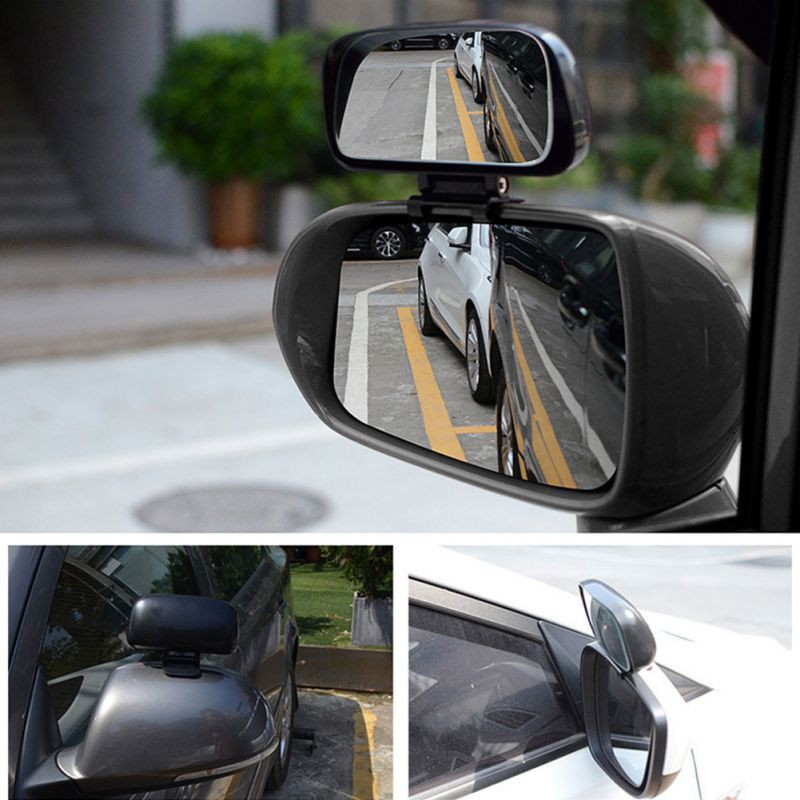 1 PCS Mobil Blind Spot Cermin Rotasi Adjustable Spion Wide Angle Lens untuk Parkir Tambahan Cermin