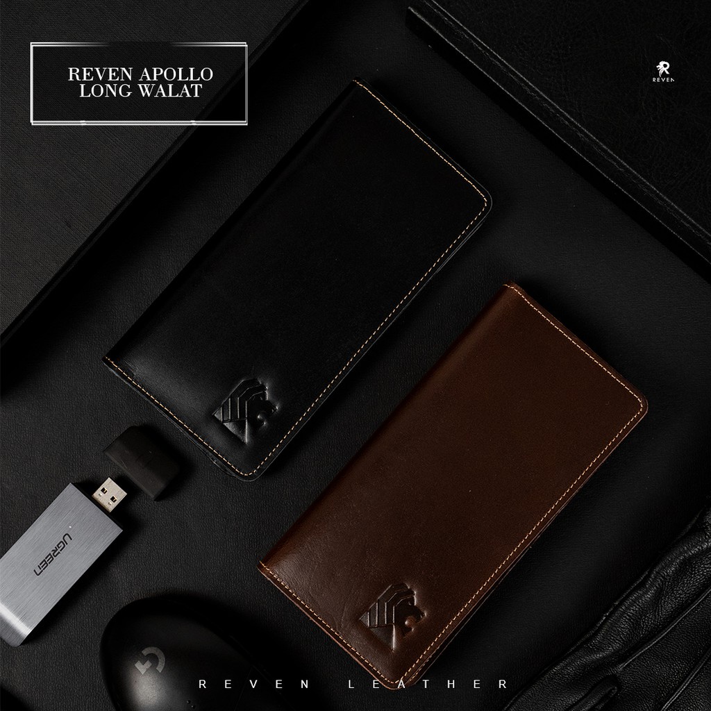 Dompet Lipat Panjang Kulit Pria Reven Apollo Long Wallet Branded Original Kulit Sapi Asli Premium