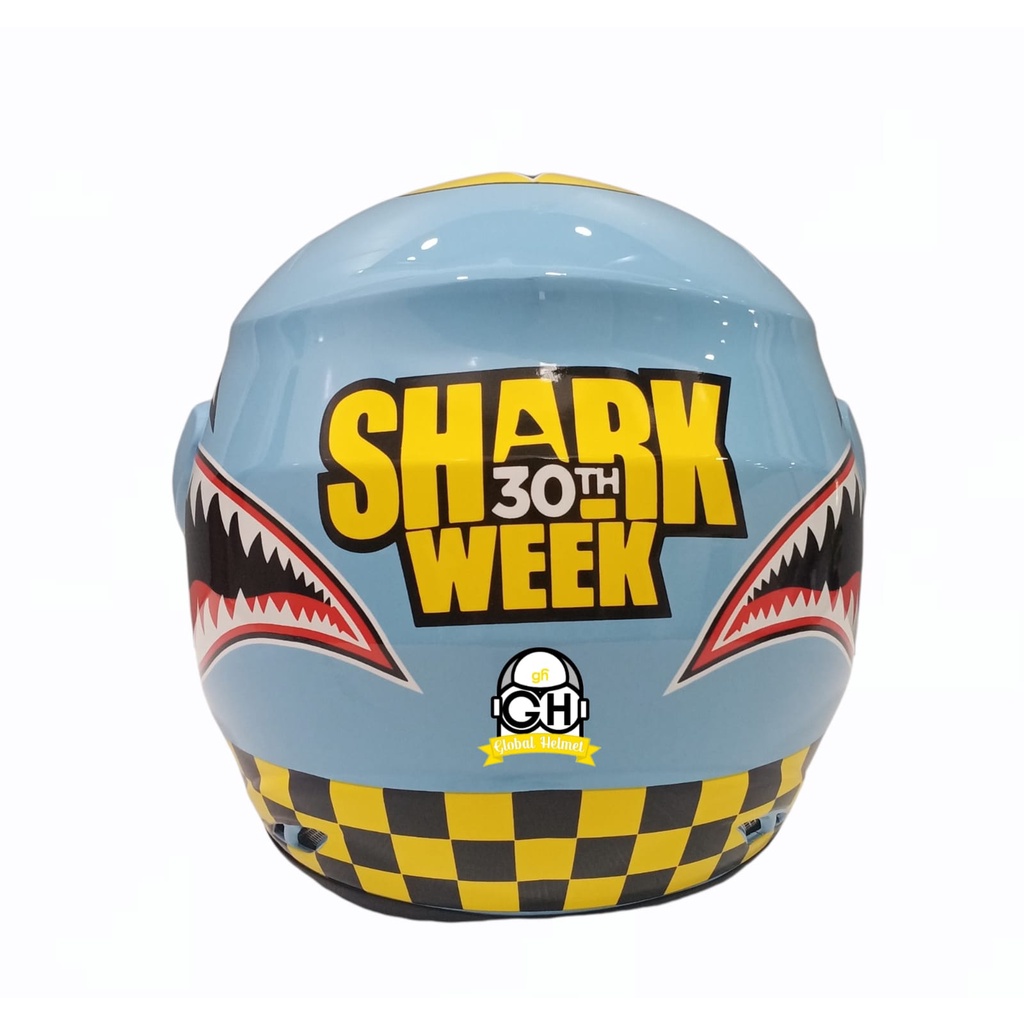 HELM EVOLUTION SHARK WARHAWK BLUE SALEM HALF FACE MODEL GM
