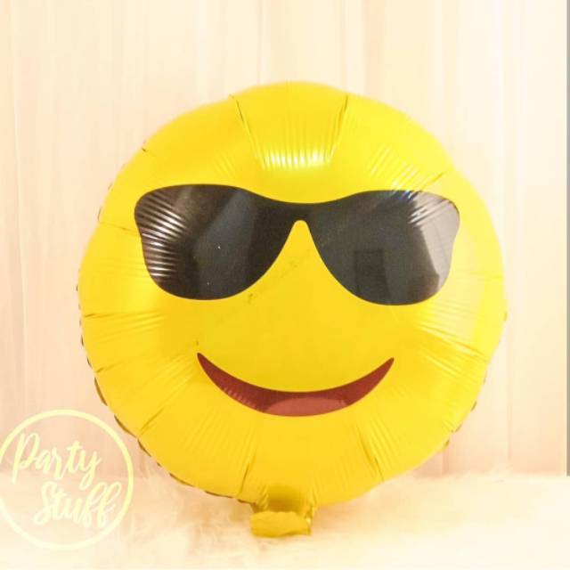 Balon Emoticon ( Jual Balon huruf angka helium box balon jasa dekorasi alat pesta ulangtahun )